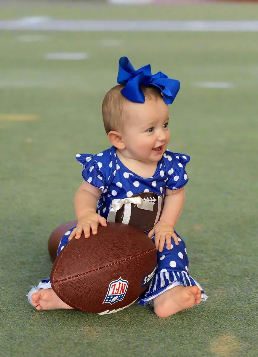🏈 Football Ruffle Romper 🏈