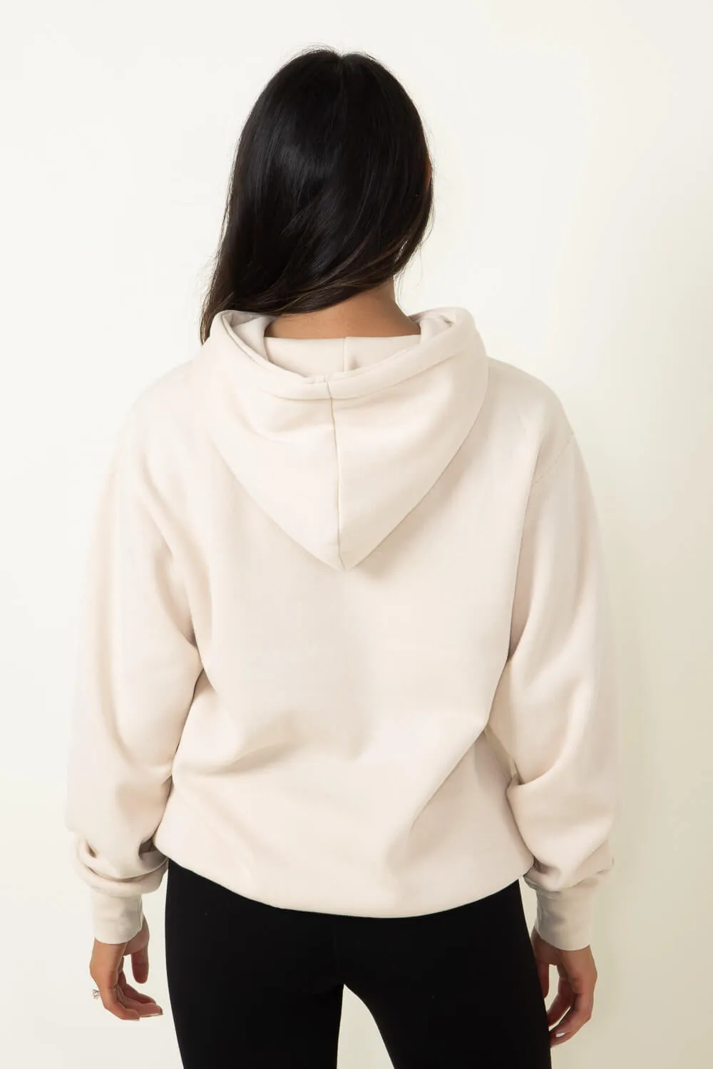 1897 Active Michigan Embroidered Hoodie for Women in Cream | JT082-MI-CREAM