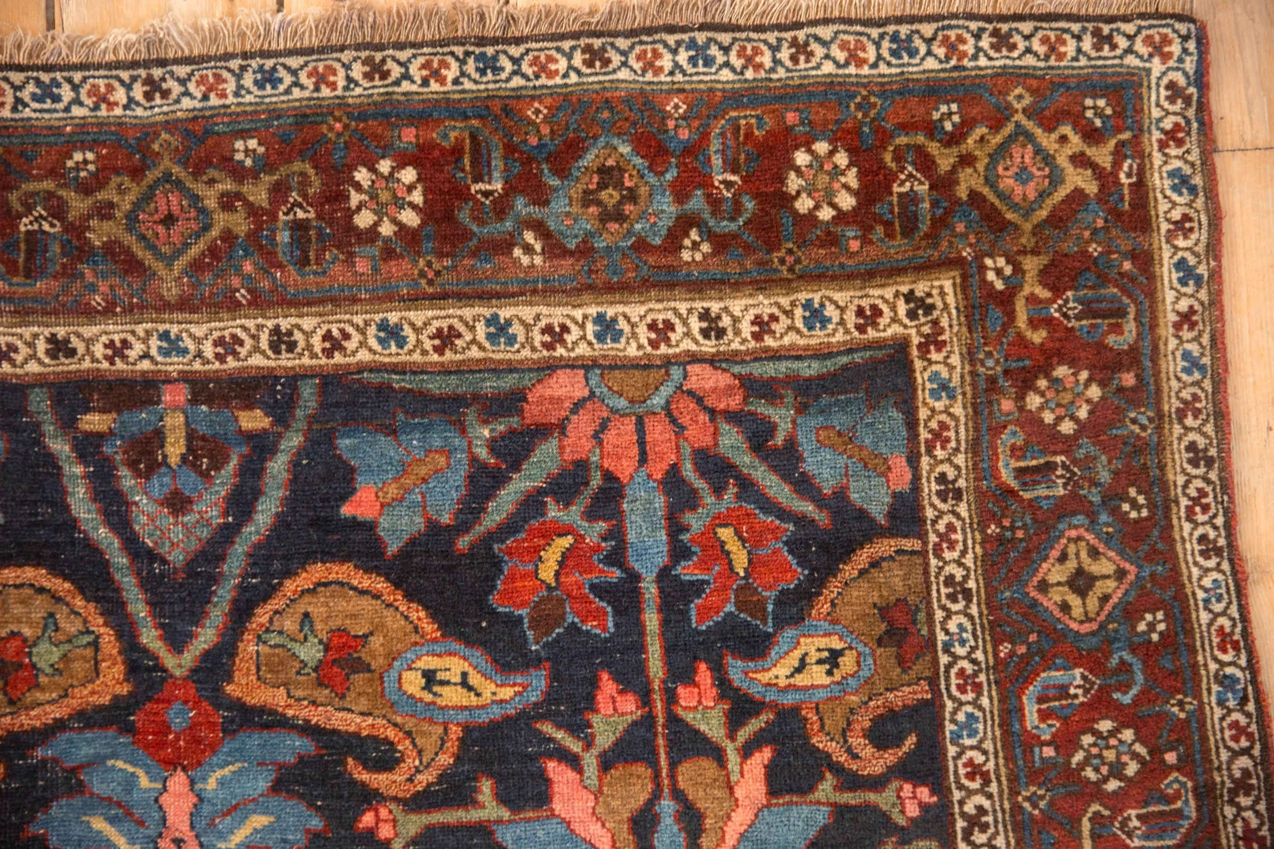 4.5x6 Antique Kurdish Bijar Rug