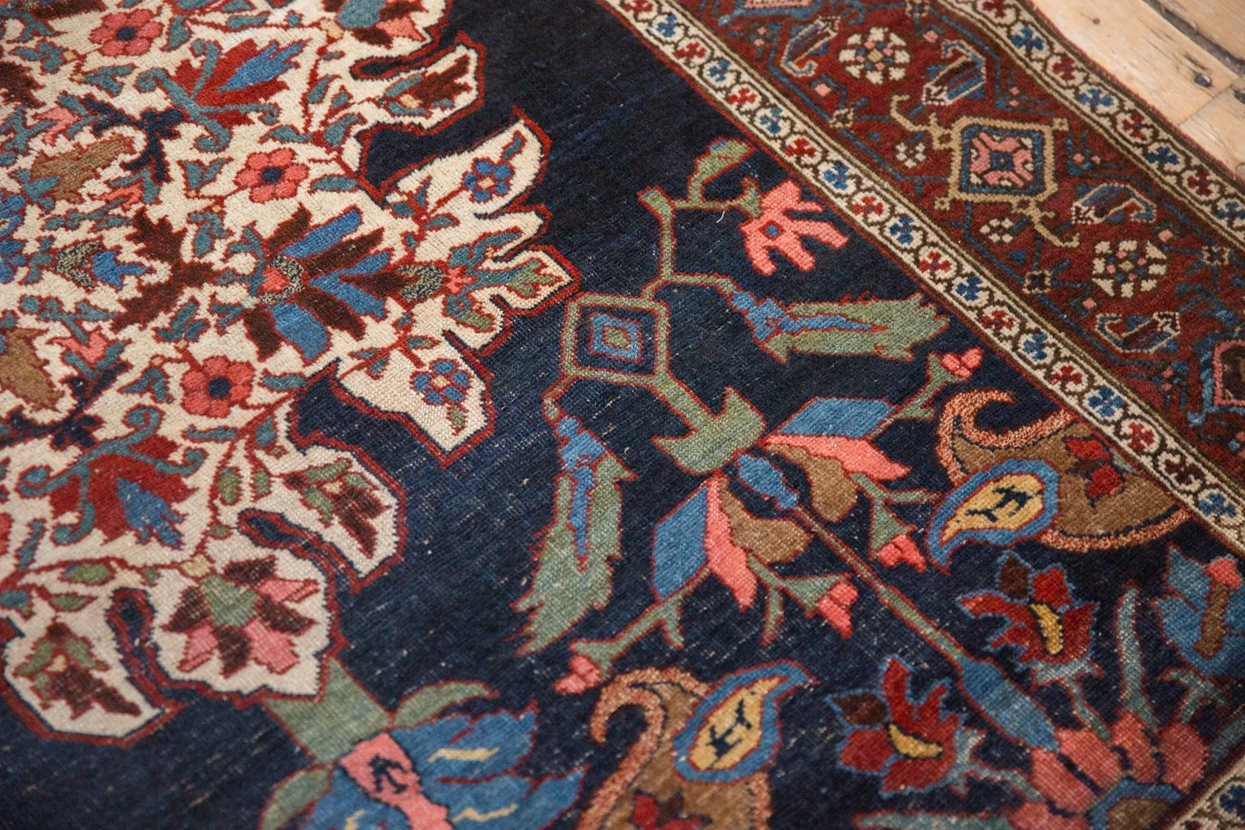 4.5x6 Antique Kurdish Bijar Rug