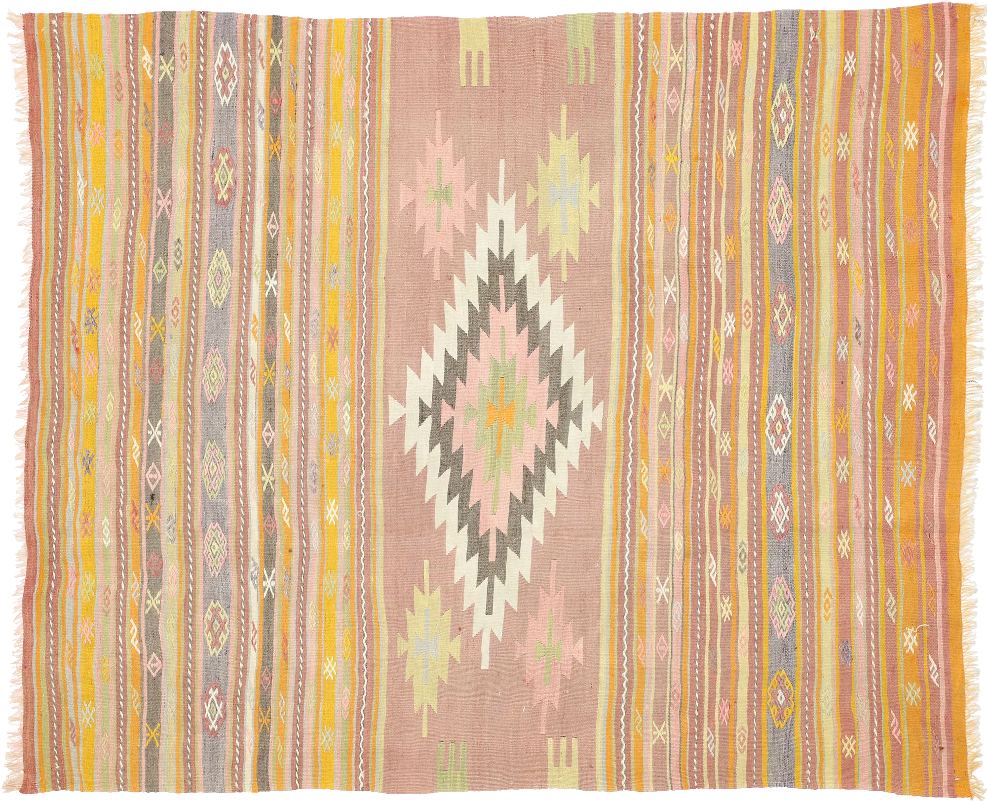 6' x 7'2" Vintage Kilim Rug
