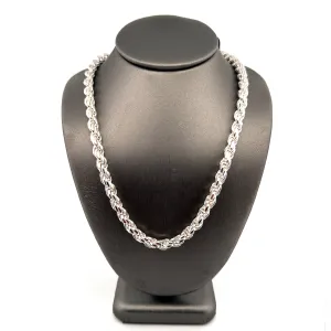6MM Sterling Rope Chain 24inches