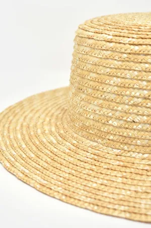 Abella Wide Brim Boater - Black Band