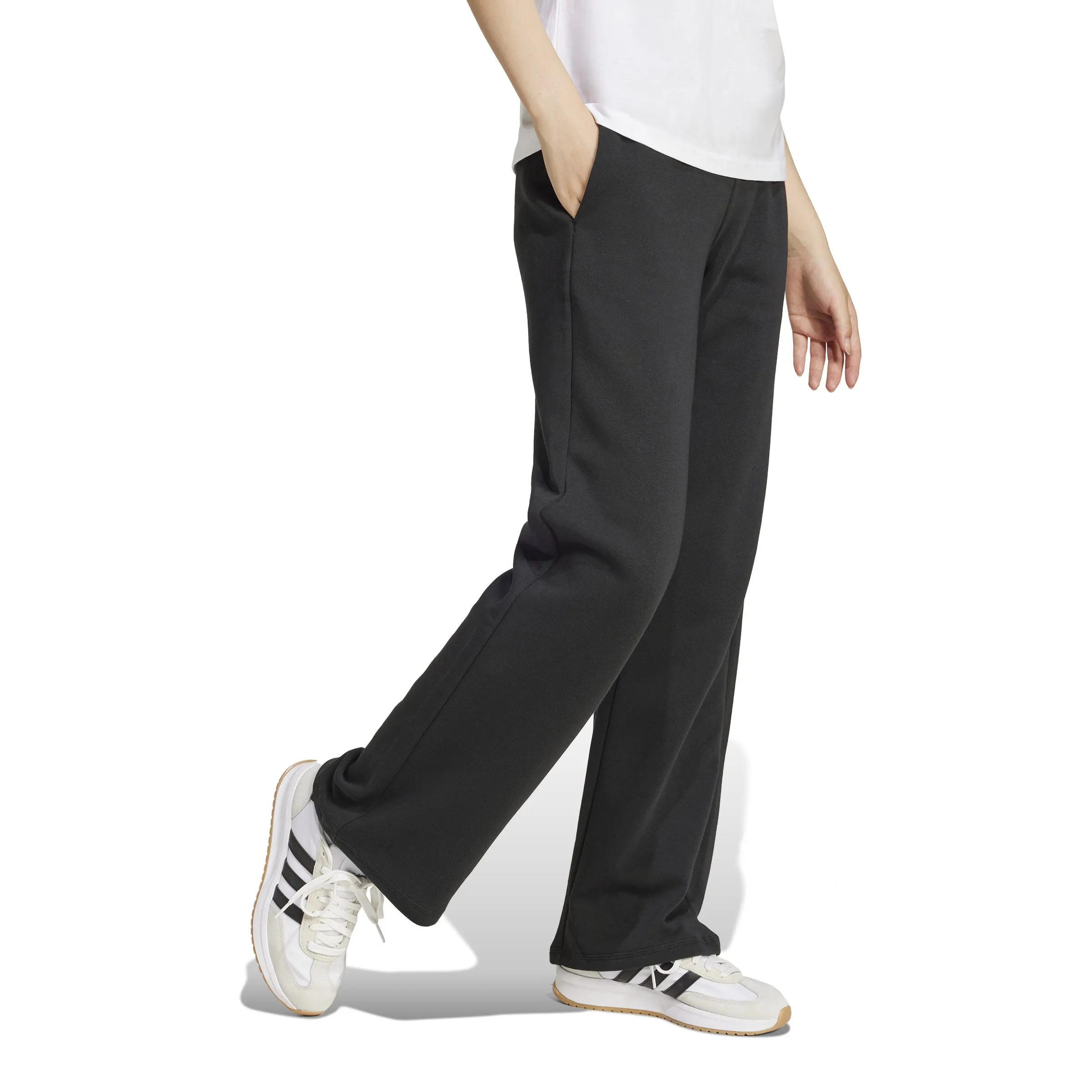 adidas Essentials Small Logo Feel Cozy Open-Hem Womens Joggers