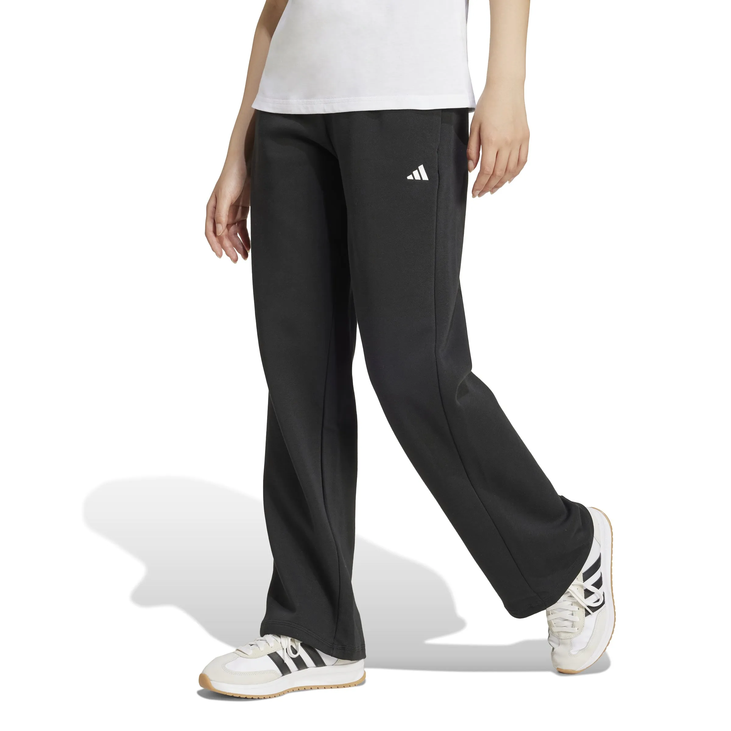 adidas Essentials Small Logo Feel Cozy Open-Hem Womens Joggers