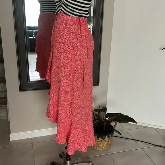 &amp; other stories floral maxi wrap skirt size 2