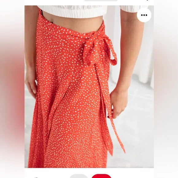 &amp; other stories floral maxi wrap skirt size 2