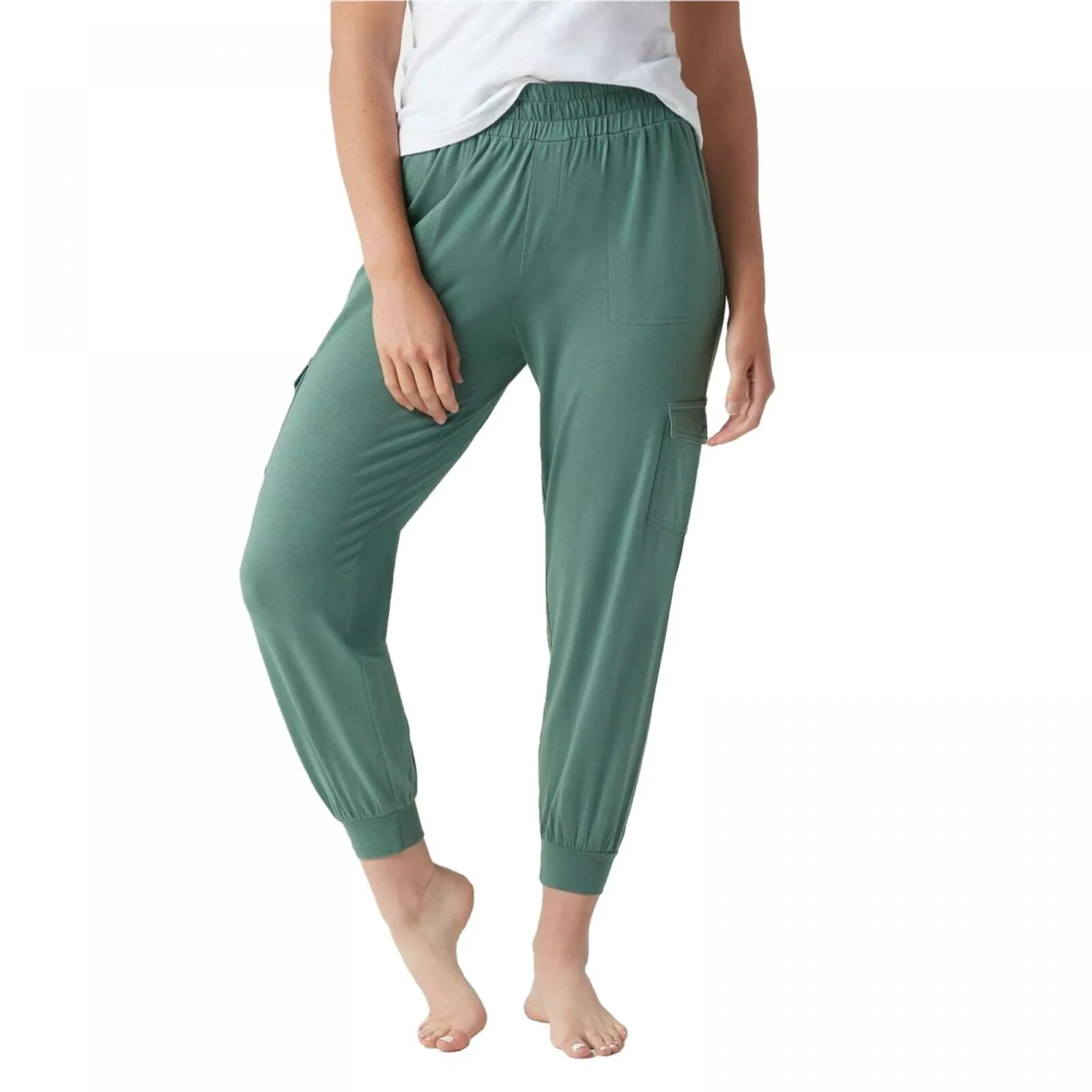 AnyBody Women's Cozy Knit Cargo Jogger Pants