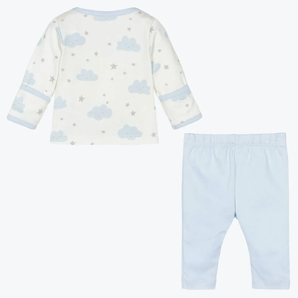 Baby Clouds Pant Set in Blue