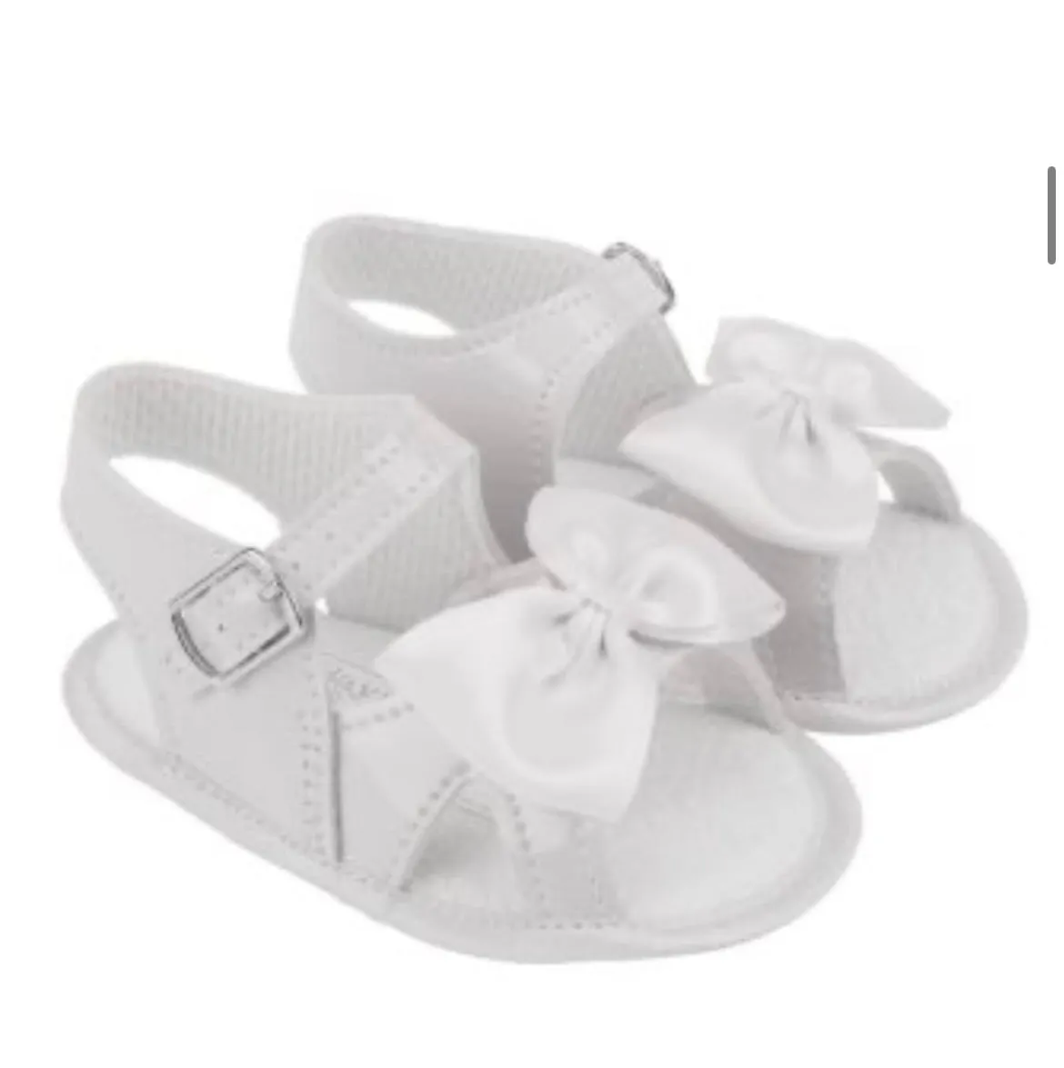 Baby Girls White Soft Sole Sandal