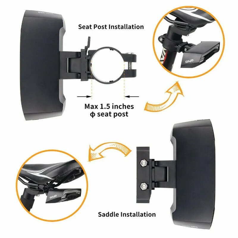 Bicycle Tail Light GIYO R1 - LED Direction Indicating with remote, Rechargeable