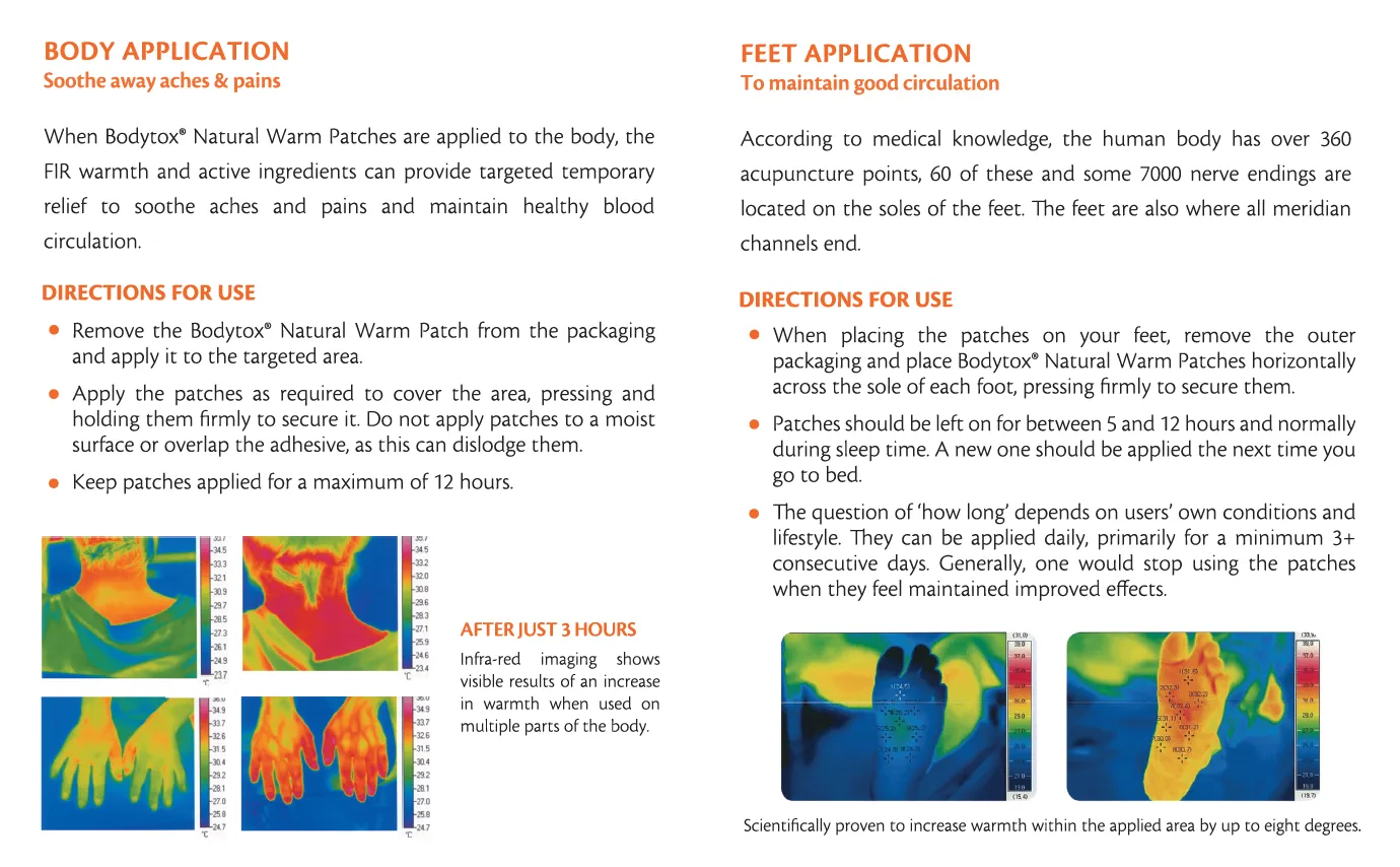 Bodytox Natural Warm Patches Trial Pack of 2