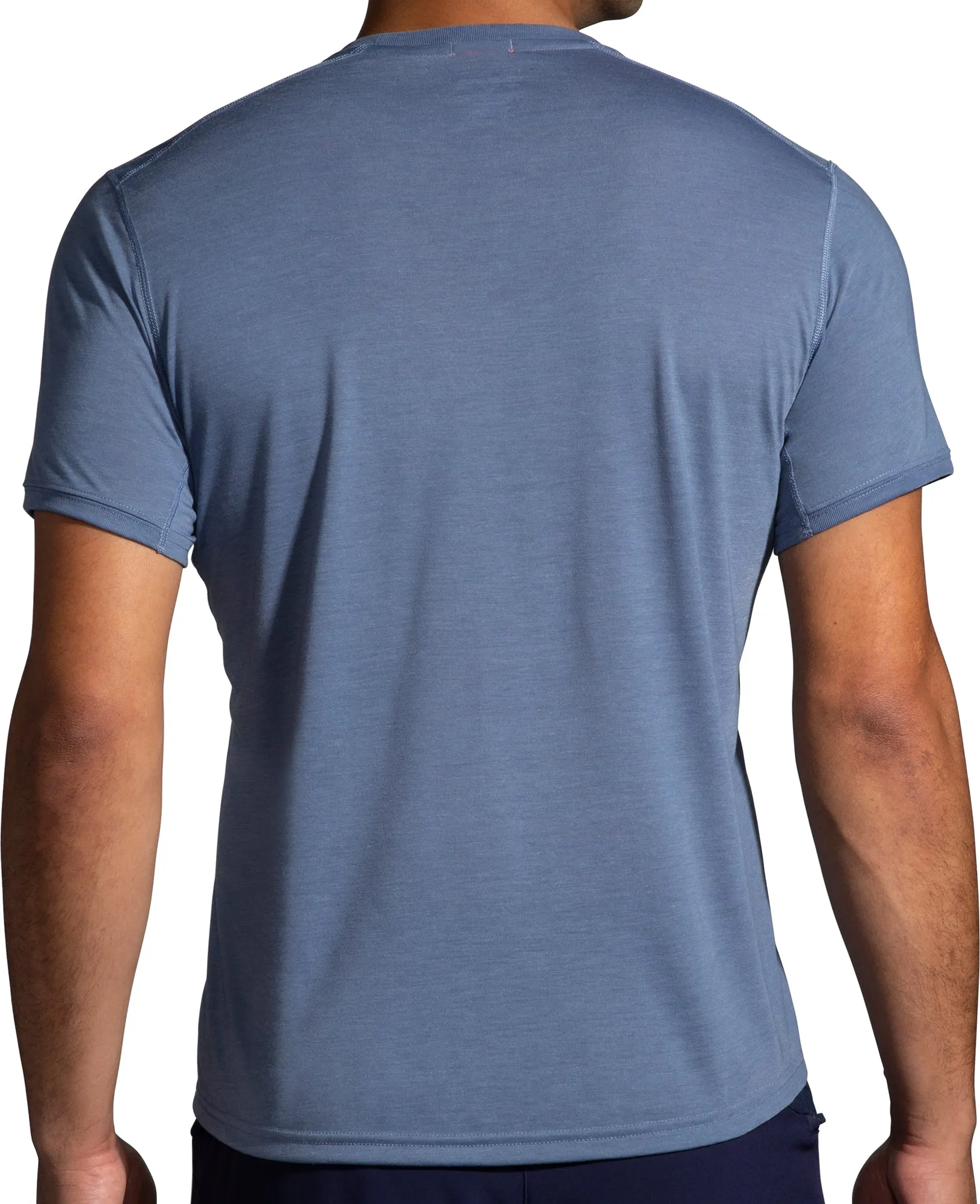 Brooks Distance Graphic Short Sleeve Mens Running Top - Blue
