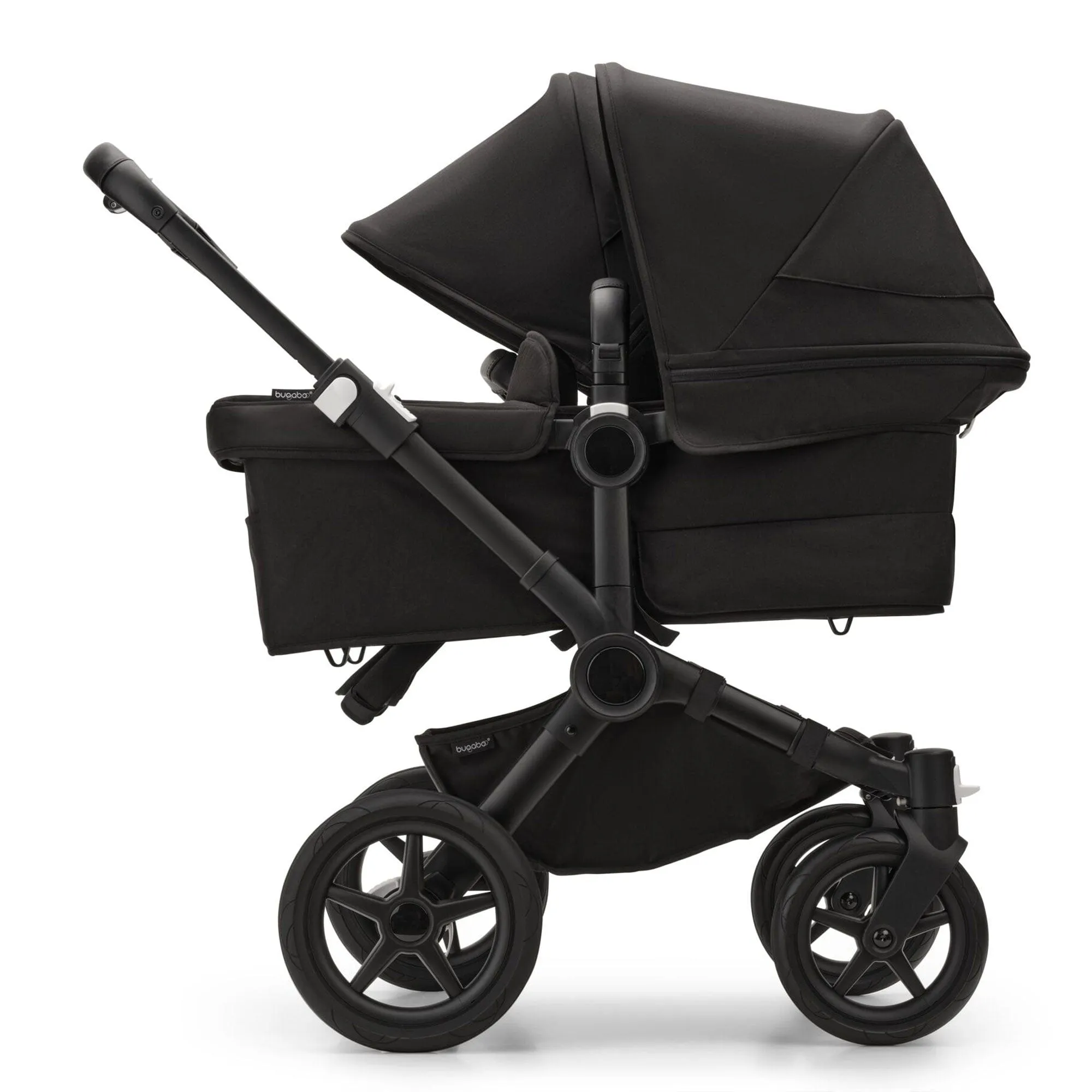 Bugaboo Donkey 5 Duo Complete Cloud T Travel System - Midnight Black