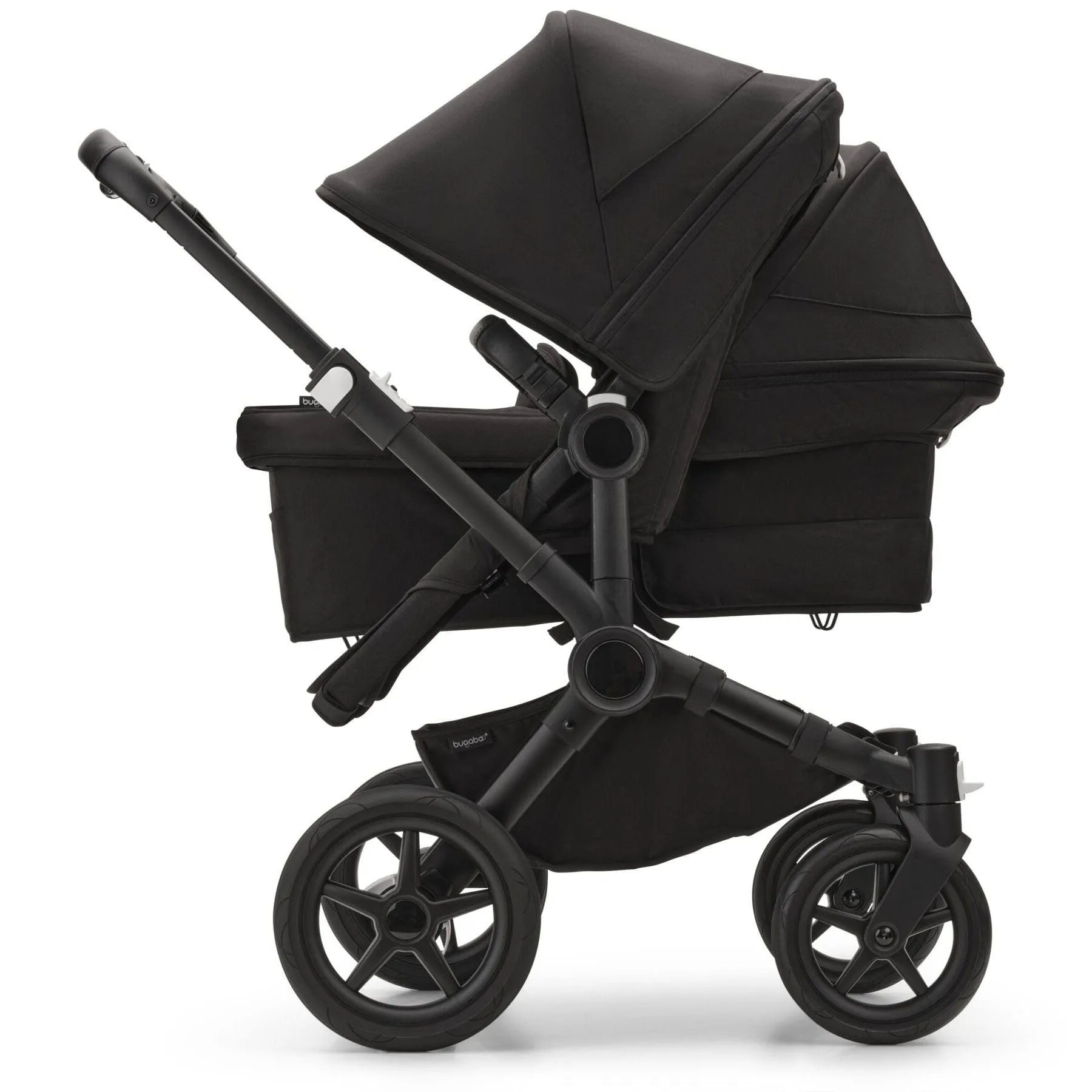 Bugaboo Donkey 5 Duo Complete Turtle Travel System in Midnight Black