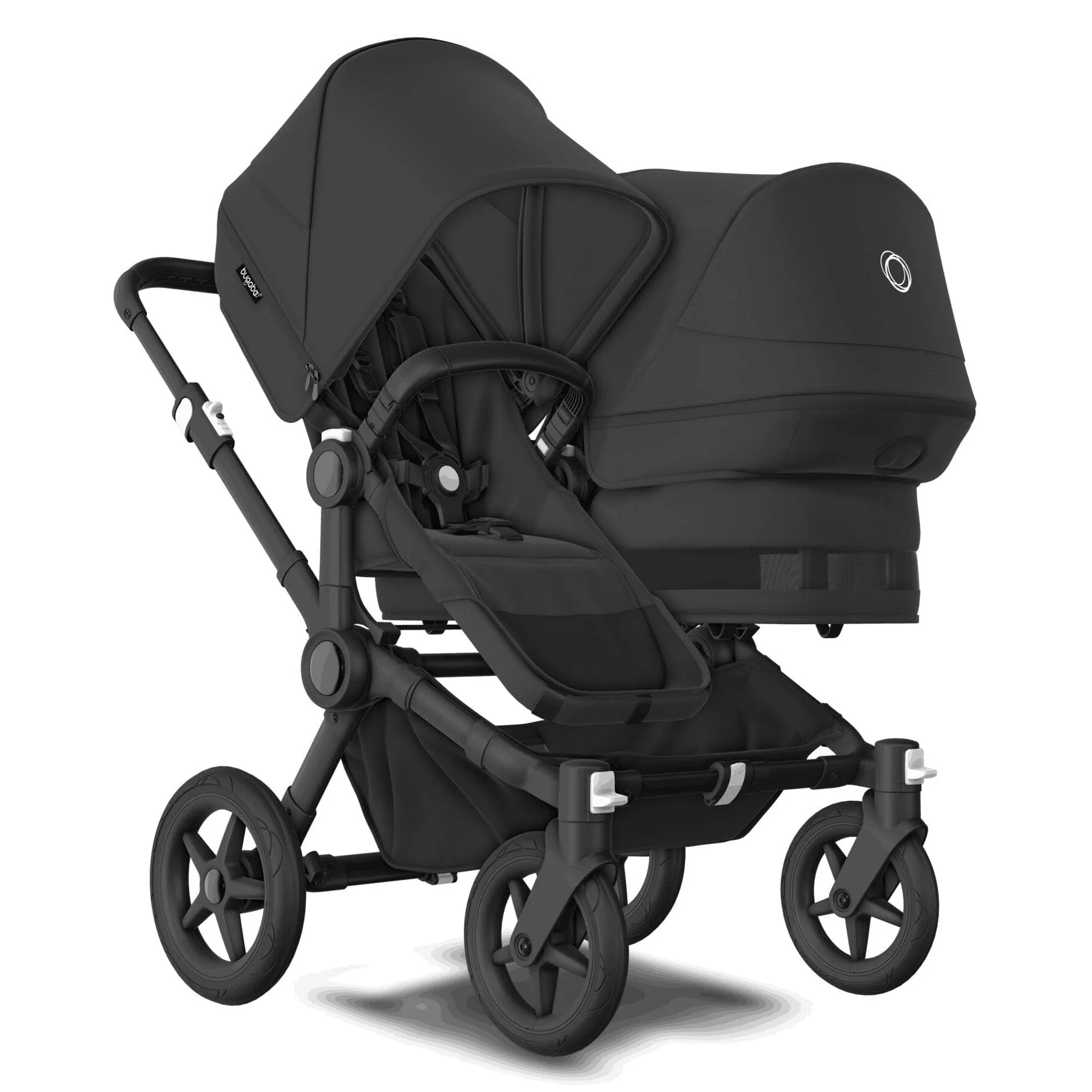 Bugaboo Donkey 5 Duo Complete Turtle Travel System in Midnight Black
