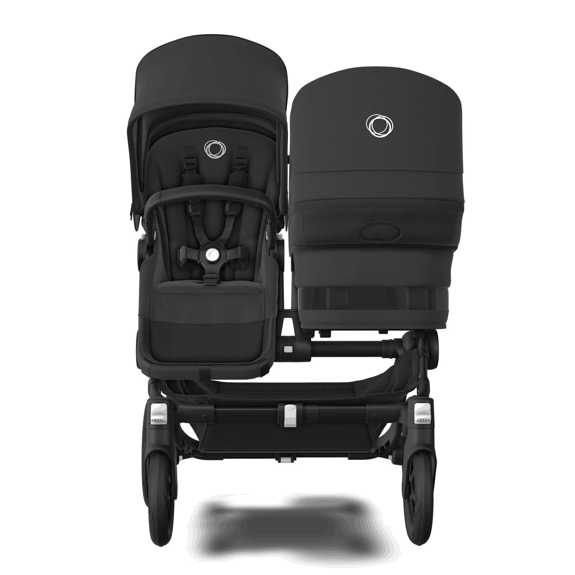Bugaboo Donkey 5 Duo Complete Turtle Travel System in Midnight Black