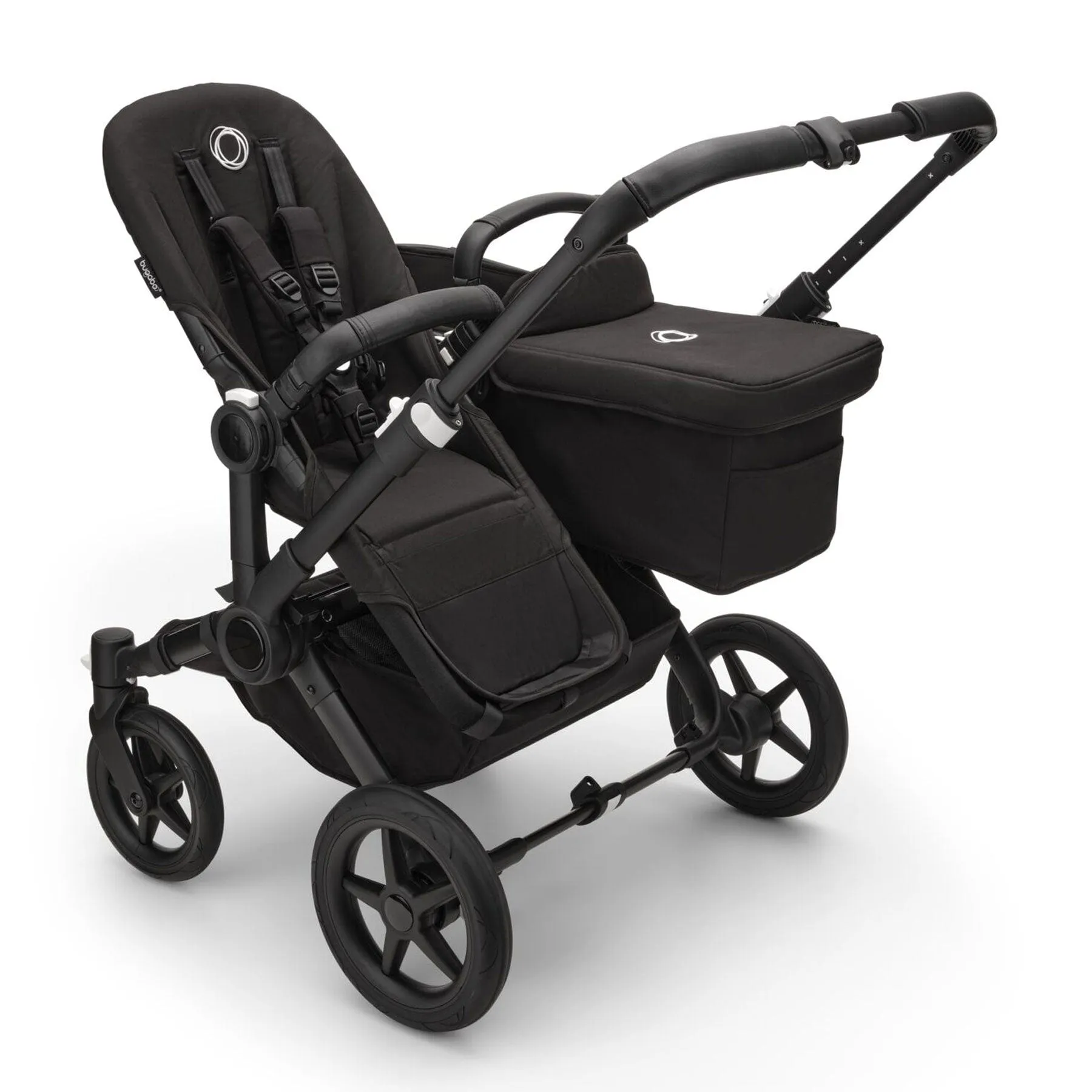Bugaboo Donkey 5 Duo Complete Turtle Travel System in Midnight Black