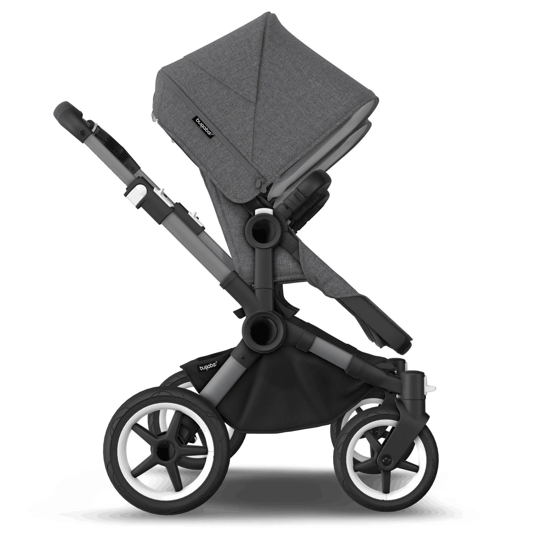 Bugaboo Donkey 5 Twin Complete Cloud T Travel System - Grey Mélange