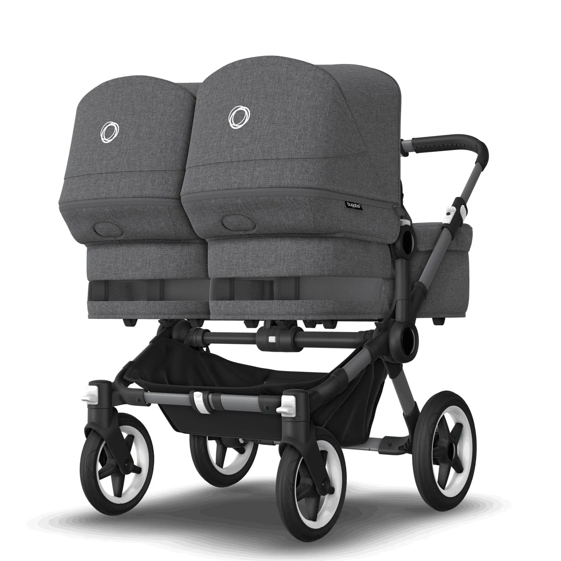 Bugaboo Donkey 5 Twin Complete Cloud T Travel System - Grey Mélange