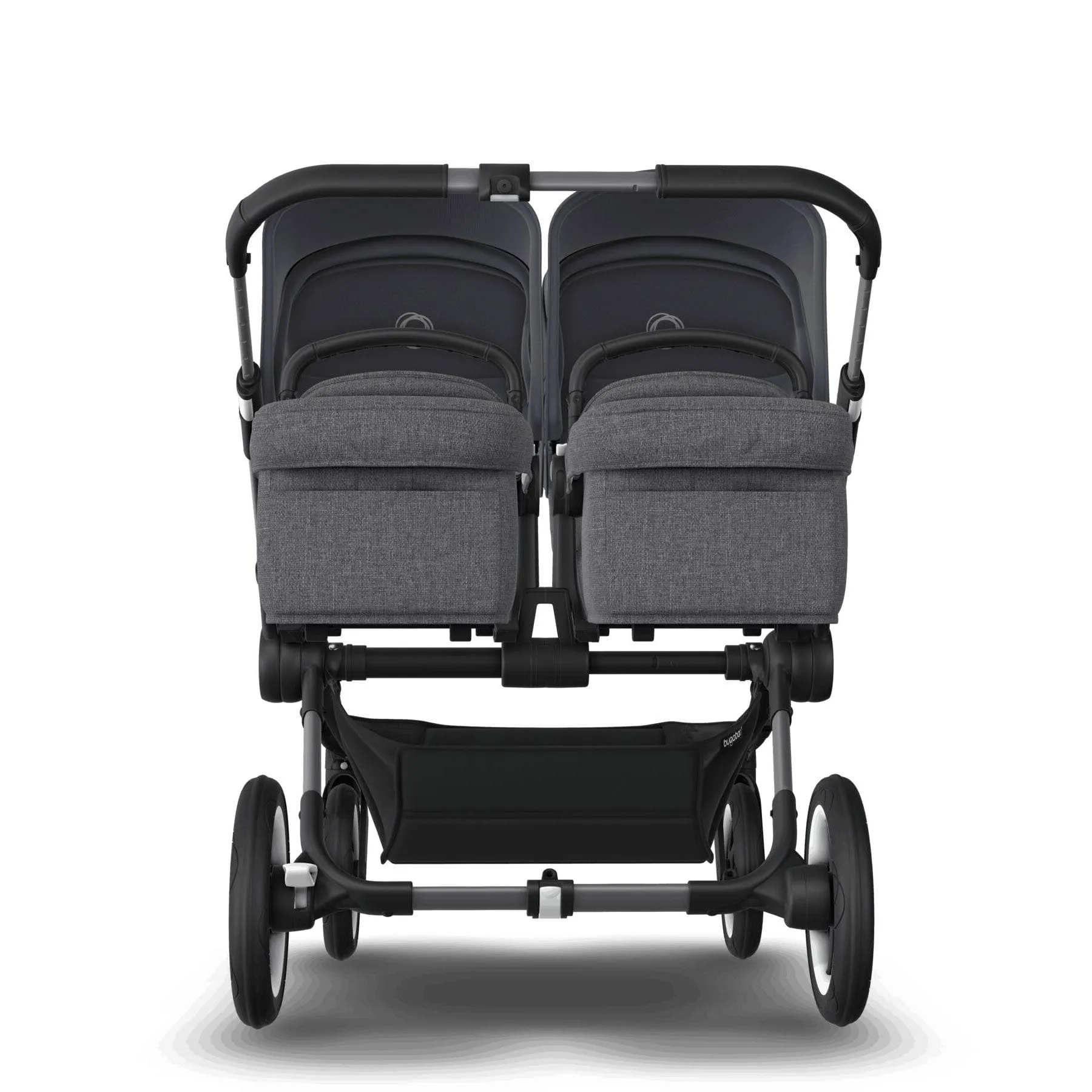 Bugaboo Donkey 5 Twin Complete Cloud T Travel System - Grey Mélange