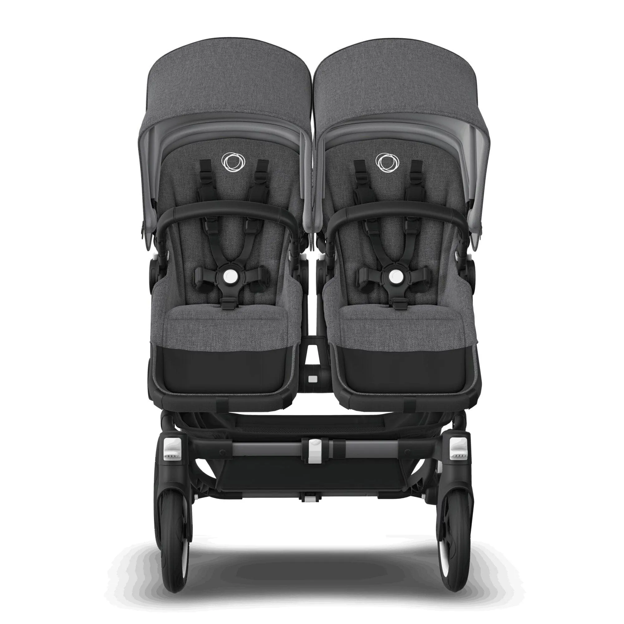 Bugaboo Donkey 5 Twin Complete Cloud T Travel System - Grey Mélange