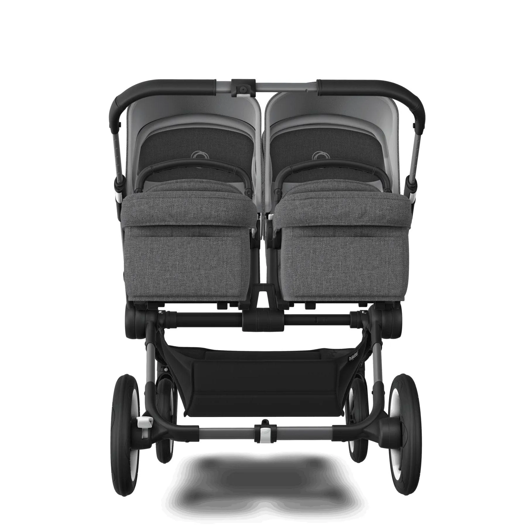 Bugaboo Donkey 5 Twin Complete Cloud T Travel System - Grey Mélange