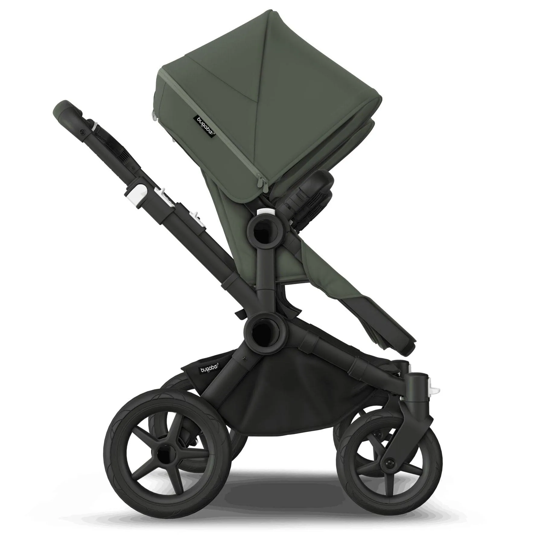 Bugaboo Donkey 5 Twin Complete Cloud T Travel System in Forest Green