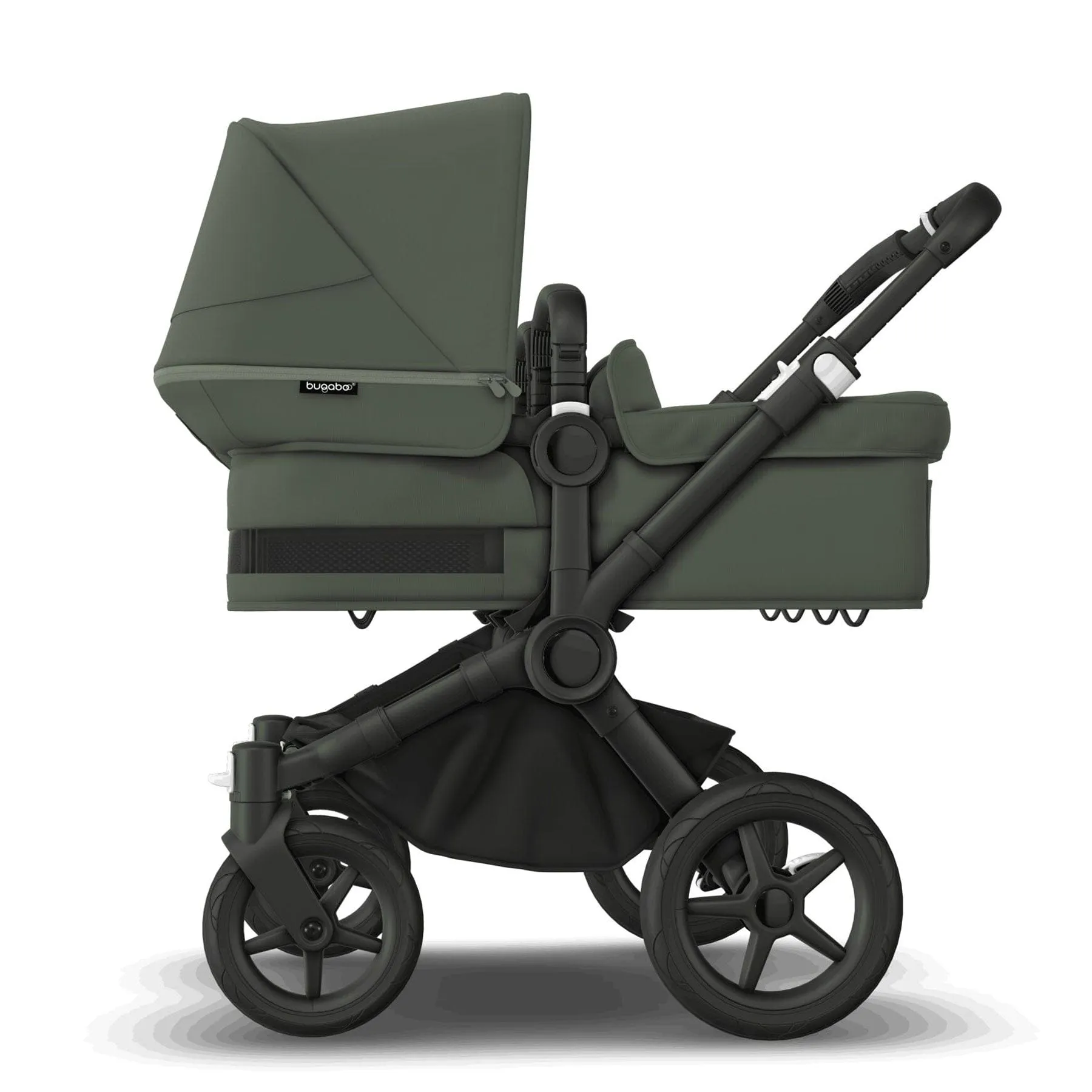 Bugaboo Donkey 5 Twin Complete Cloud T Travel System in Forest Green