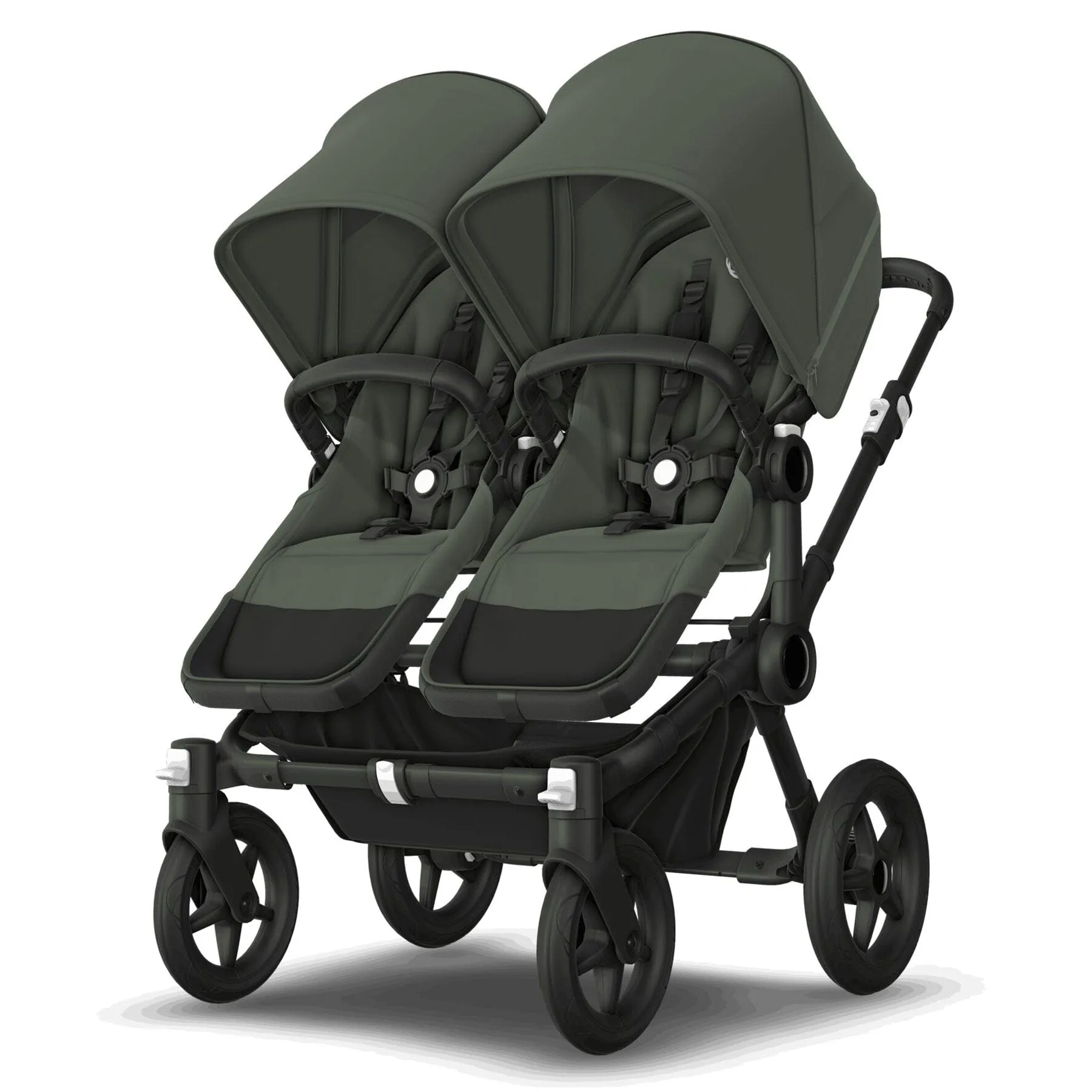 Bugaboo Donkey 5 Twin Complete Cloud T Travel System in Forest Green