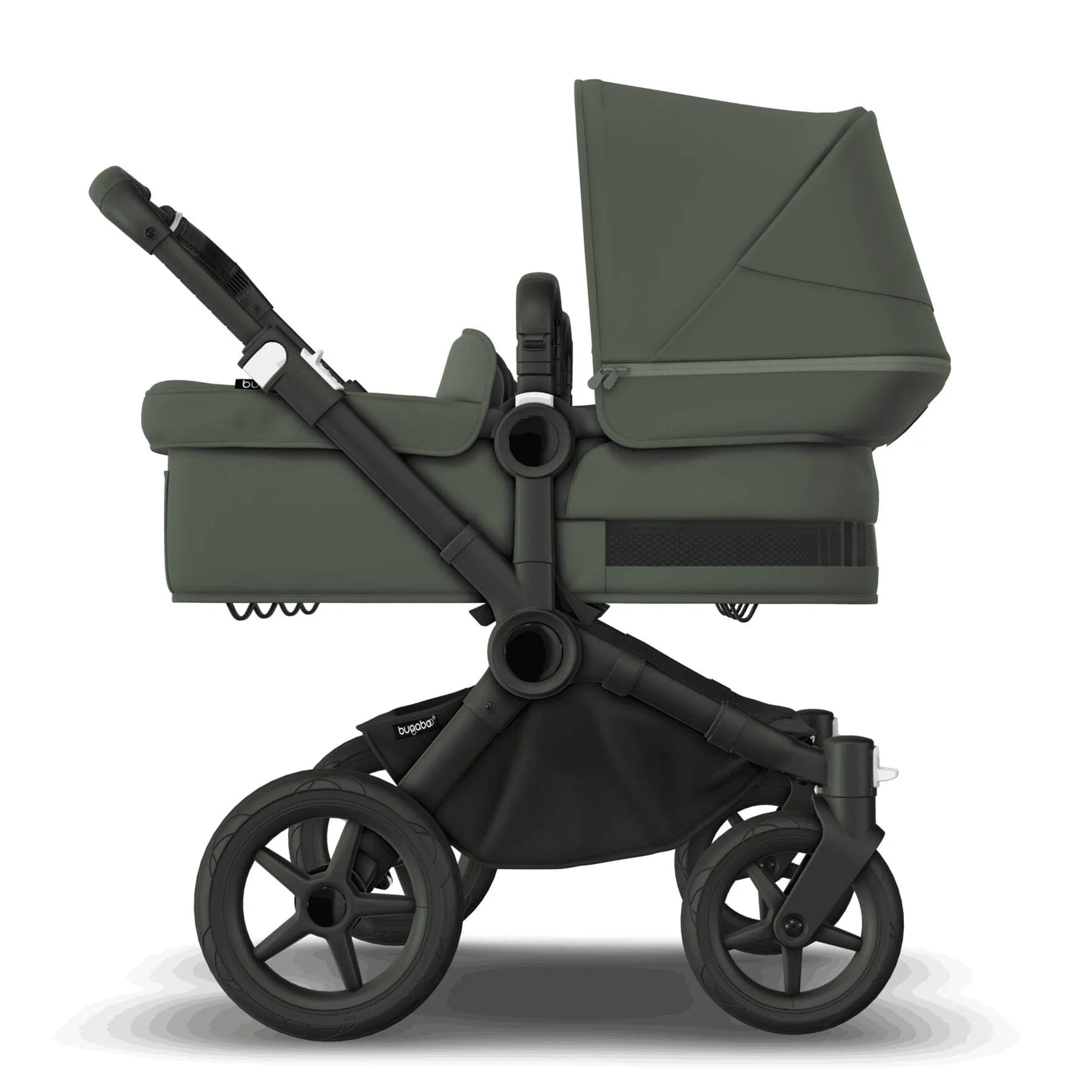 Bugaboo Donkey 5 Twin Complete Cloud T Travel System in Forest Green