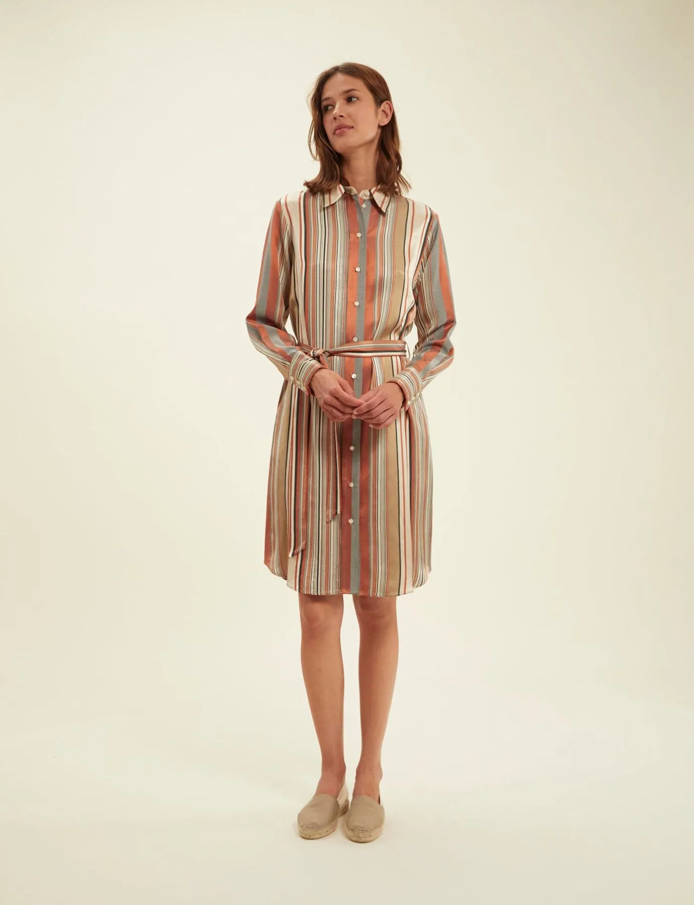 Camel Striped Love Dress