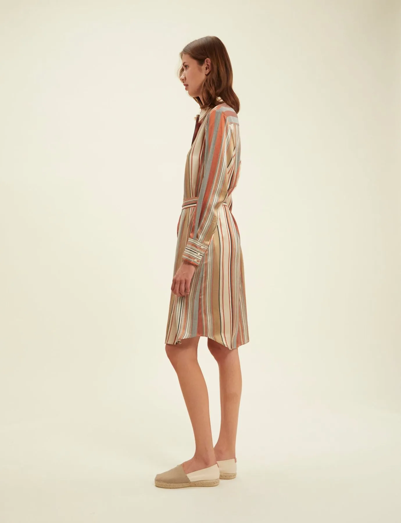 Camel Striped Love Dress