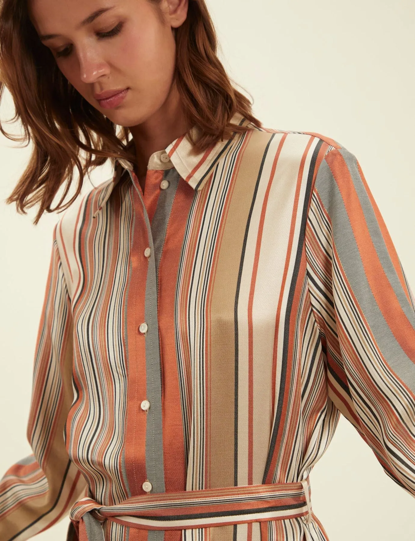 Camel Striped Love Dress
