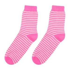 cashmere socks - pink & cream