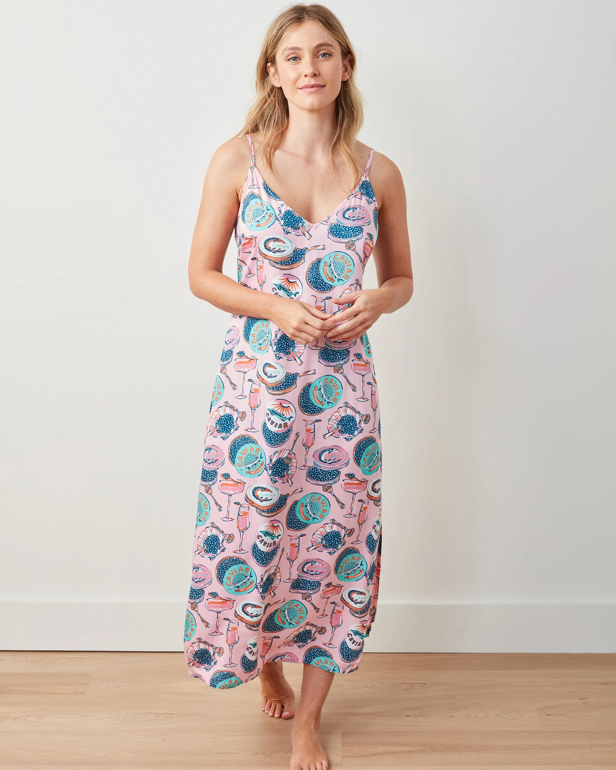 Champagne & Caviar - Satin Chic To Sleep Nightie - Blush
