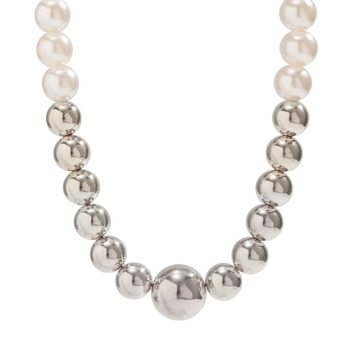 Chic Gold Plated Pearl Chain Choker Necklace