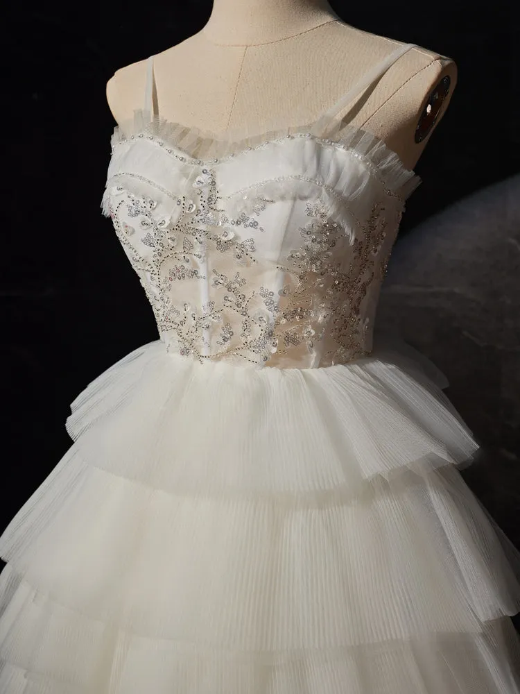 Chic High Low Spaghetti Straps Homecoming Dresses