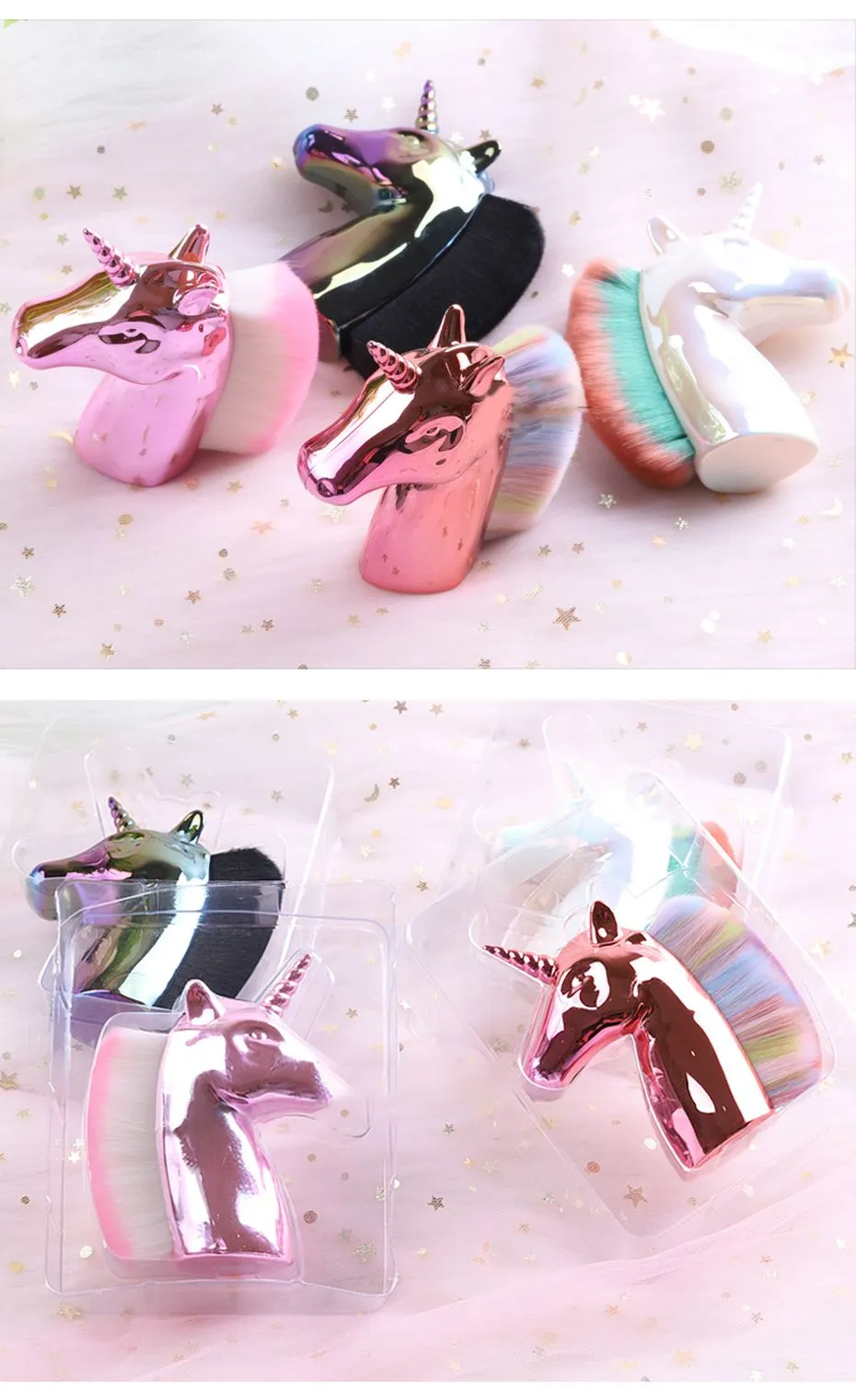Chic Unicorn Makeup or Nail Brush