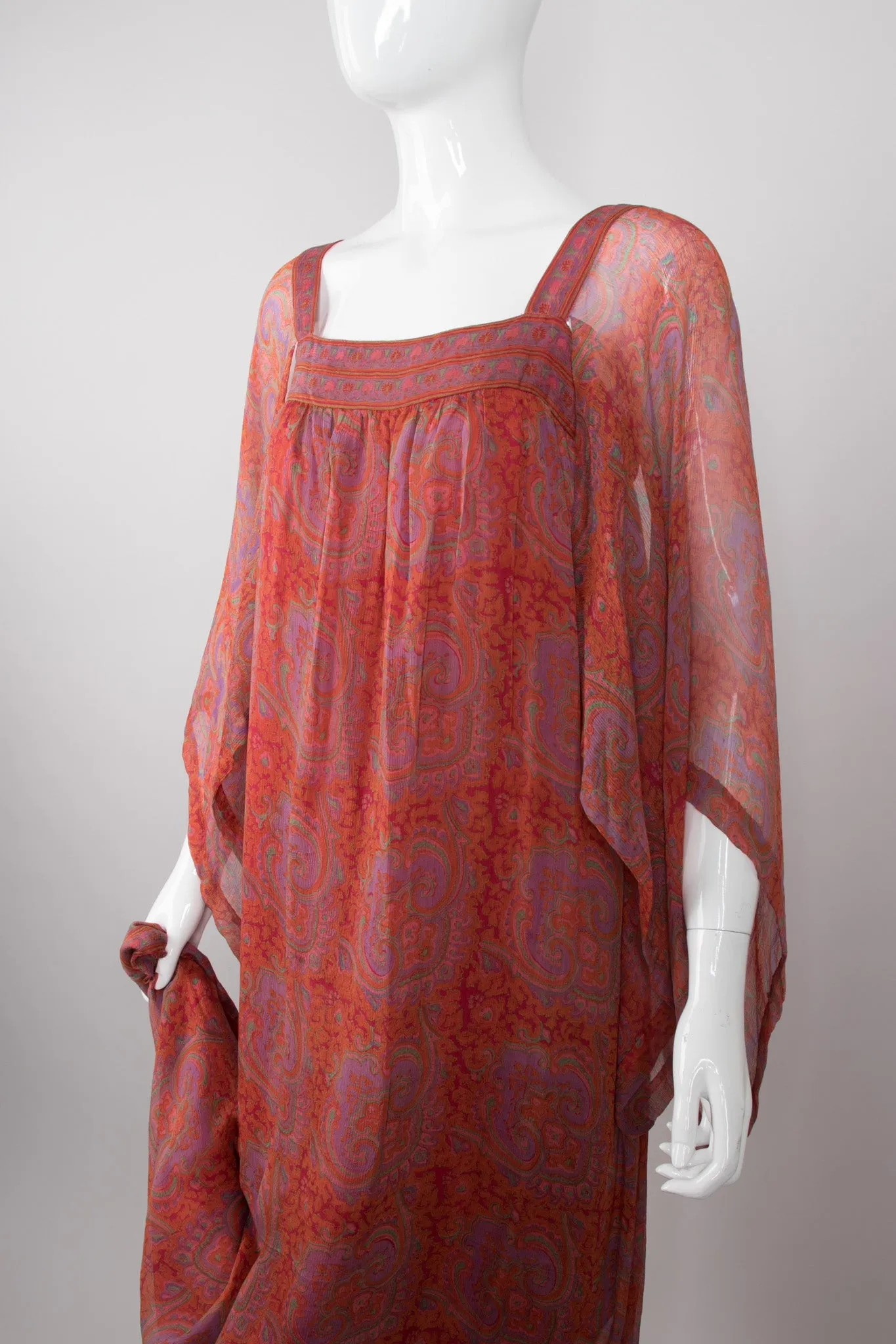 Chiffon Flutter Sleeve Dress