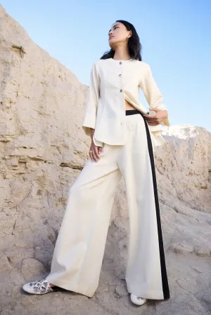 Chilling Woollen Pants (Ivory & Black)