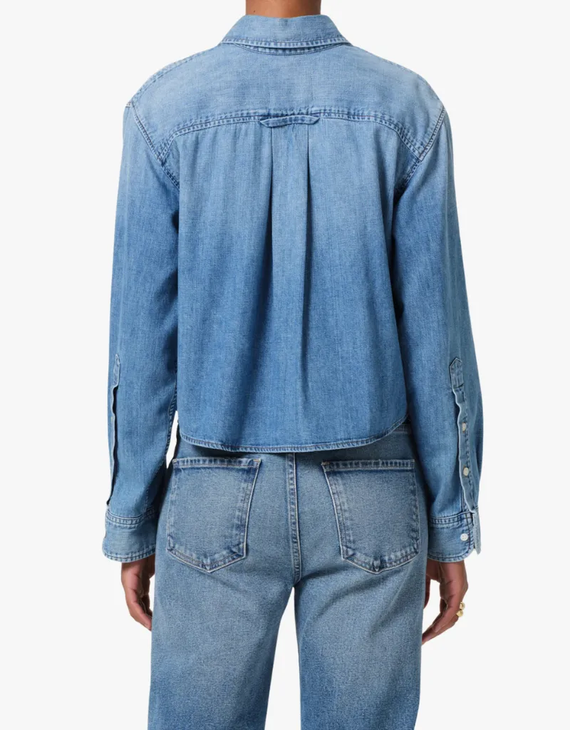 Citizens of Humanity Baby Shay Cropped Shirt in Carolina Blue