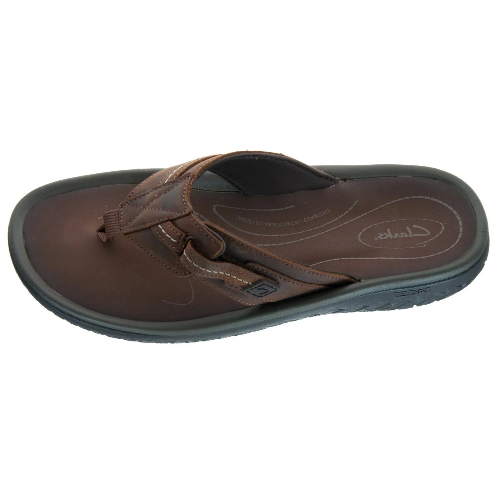 Clarks Wesley Sun Leather Men's Toe Post Sandals