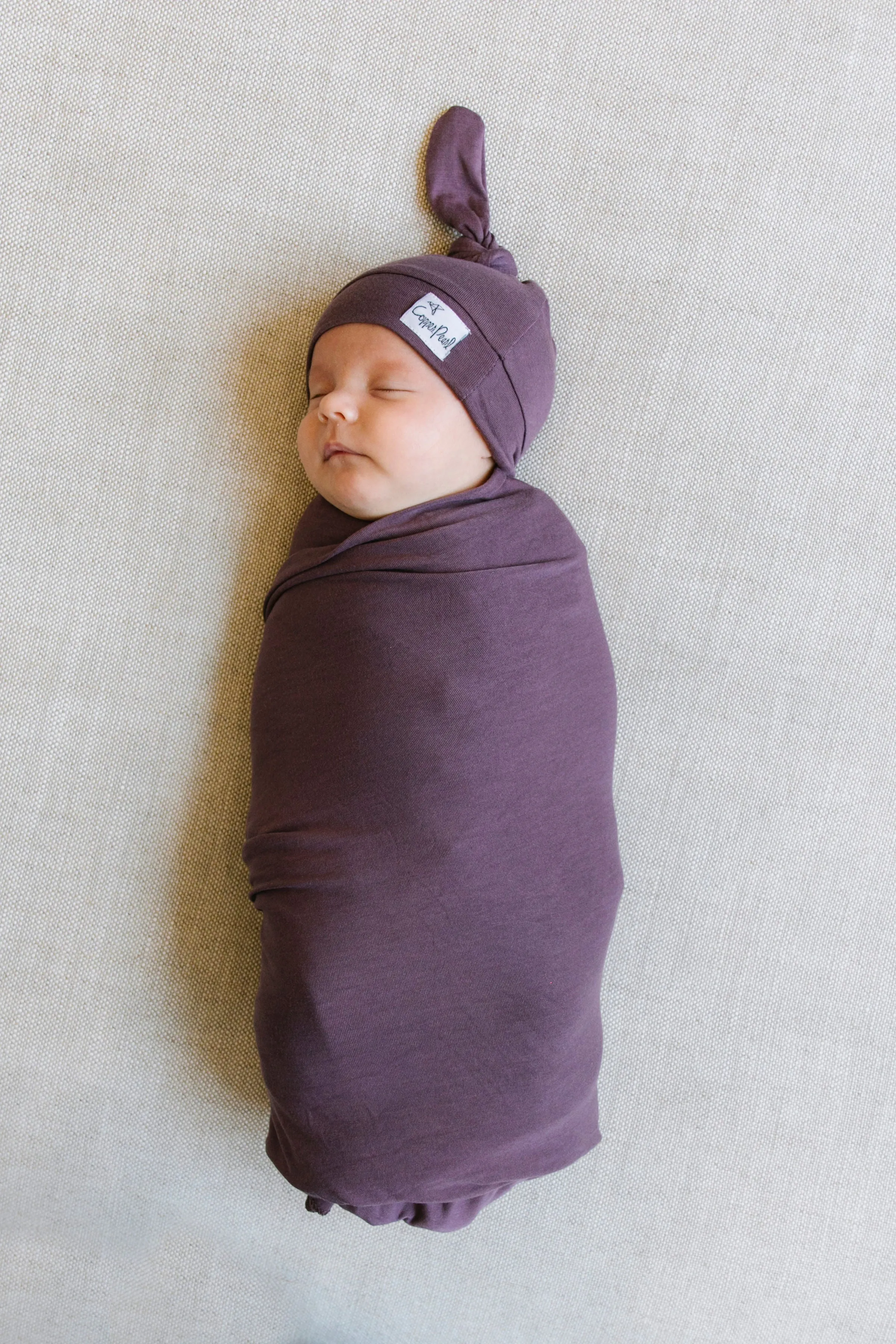 Copper Pearl - Top Knot Hat - Plum