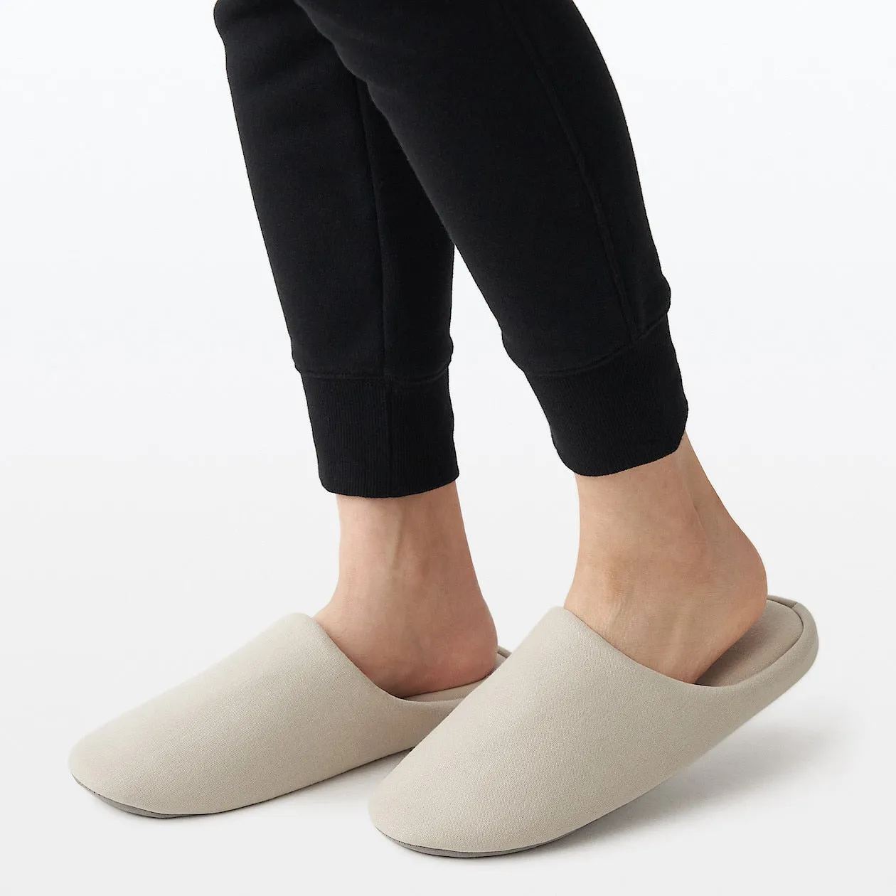 Cotton Insole Slippers - Light beige