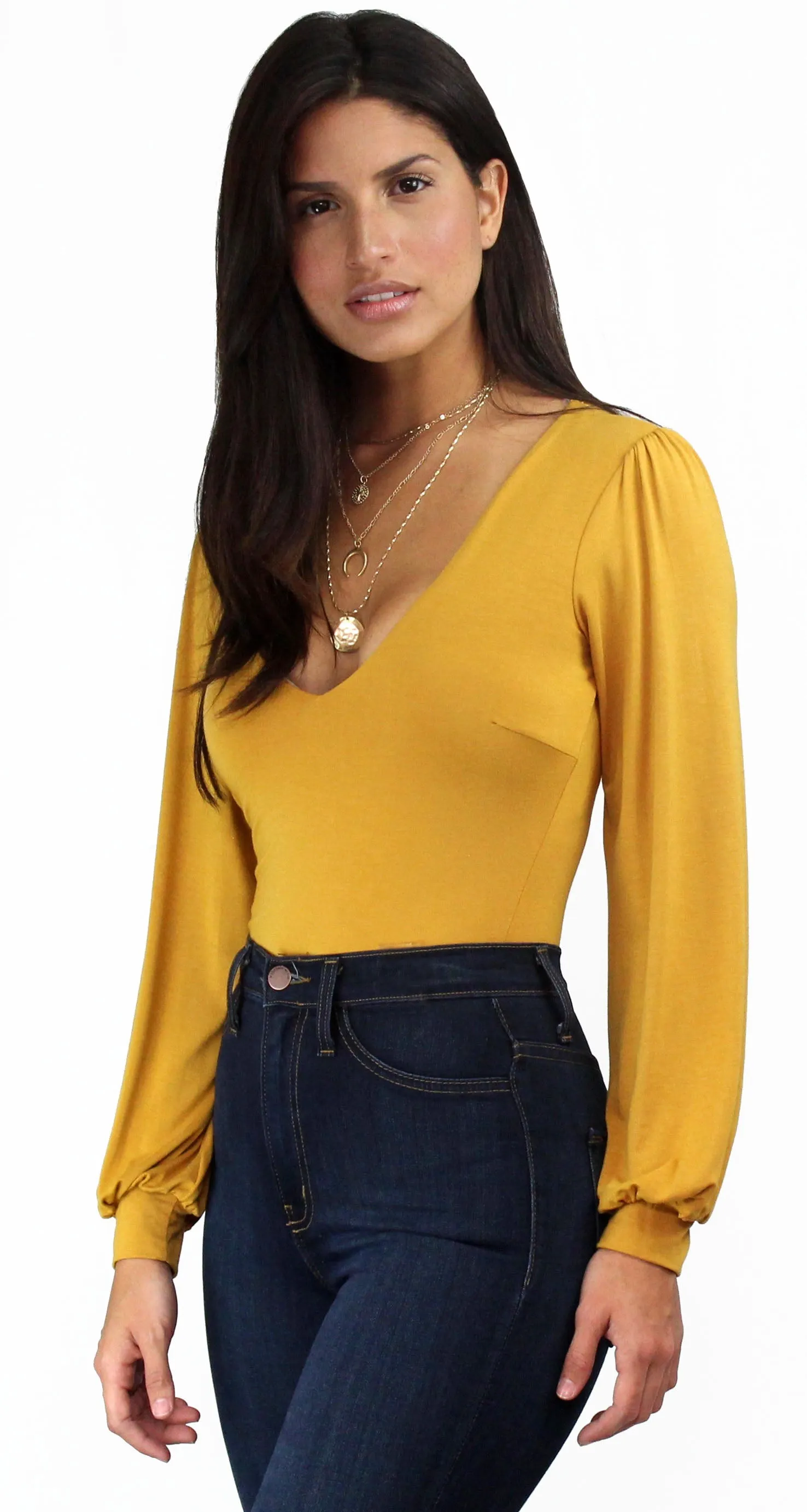 Cozy Up Mustard Long Sleeves Bodysuit
