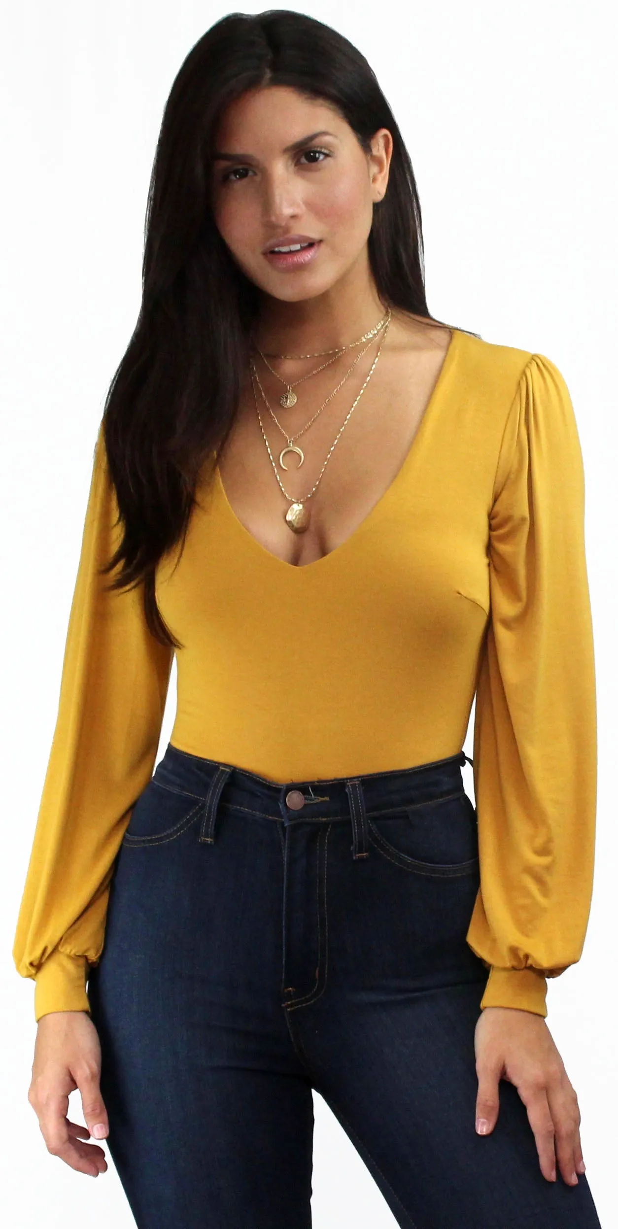 Cozy Up Mustard Long Sleeves Bodysuit