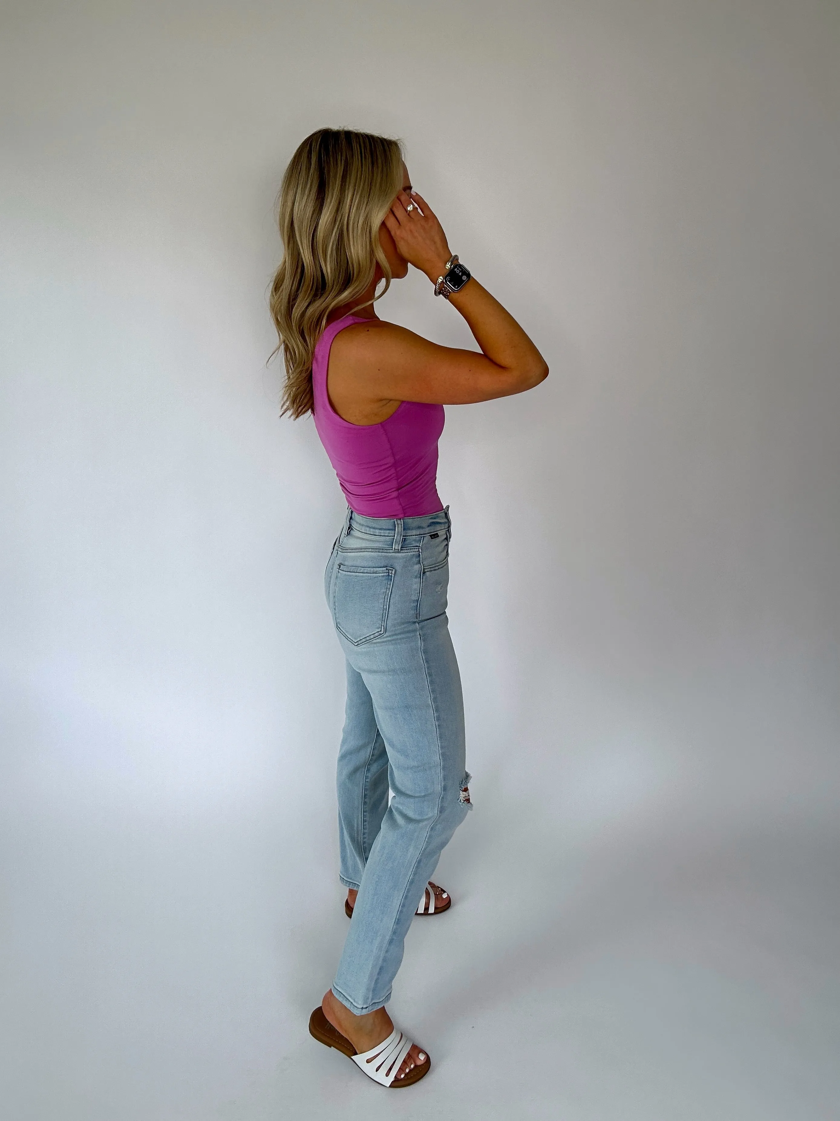 Daily Dose Double Layer Tank - Raspberry Rose