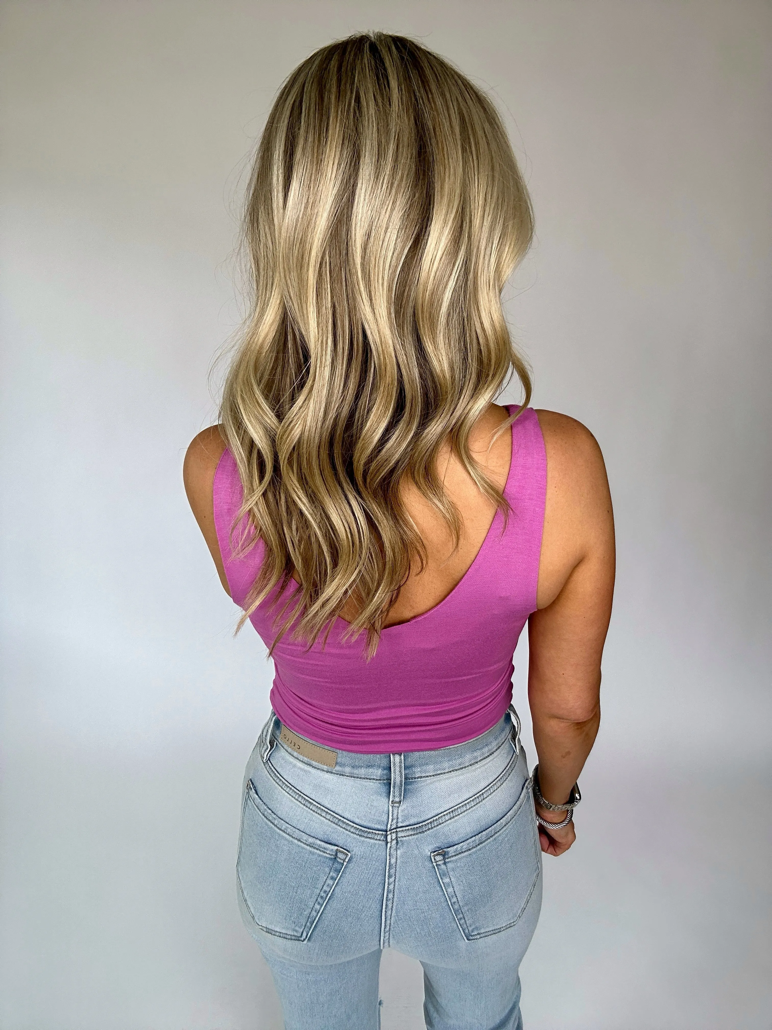 Daily Dose Double Layer Tank - Raspberry Rose