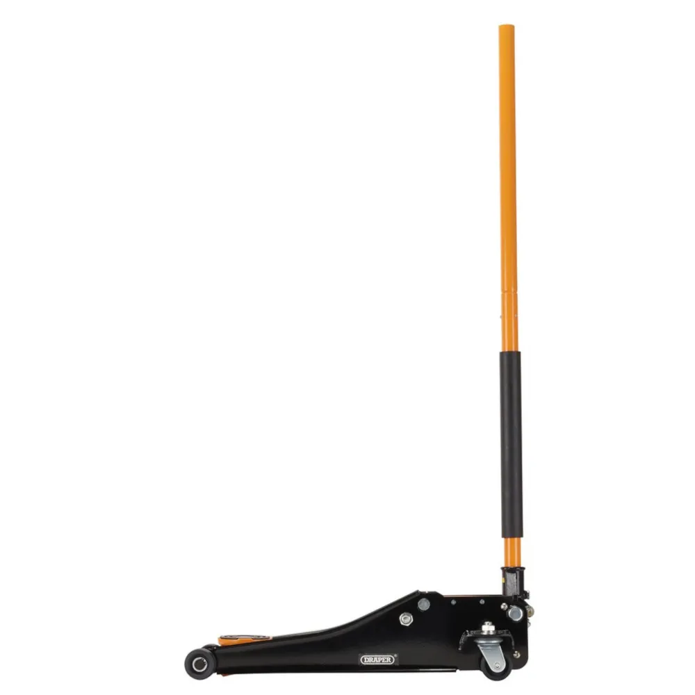 Draper 2.25 Tonne Low Entry Trolley Jack with Quick Lift - Orange - EX-D
